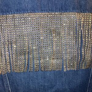 Upcycled Gap jean jacket with silver accent